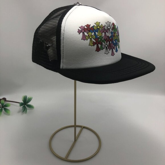 Chrome Hearts white hat with multicolored cross design - Picture 4 of 6